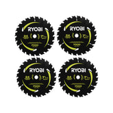 4 PC. 7-1/4" x 24T CARBIDE TEETH THIN KERF CIRCULAR SAW BLADE SET