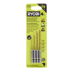 Hex Shank Pilot Titanium Drill Bit Set (4 PC.)