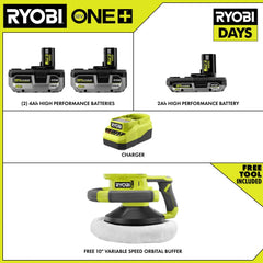 18V ONE+ LITHIUM HIGH PERFORMANCE STARTER KIT WITH FREE 18V ONE+ VARIABLE SPEED RANDOM ORBIT BUFFER