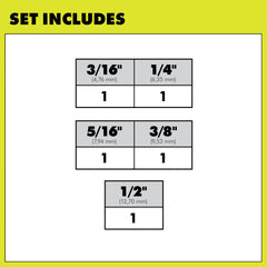 5 PC. SDS-PLUS 6" 4-CUTTER DRILL BIT SET