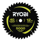 12" 40 CARBIDE TEETH THIN KERF MITER SAW BLADE