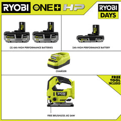 18V ONE+ LITHIUM HIGH PERFORMANCE STARTER KIT WITH FREE 18V ONE+ HP BRUSHLESS JIG SAW