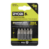 5 PC. 1” Diamond Grit Impact Drive Bits