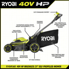 40V HP BRUSHLESS 21" SELF-PROPELLED MOWER