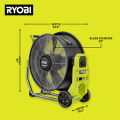 40V HP BRUSHLESS HYBRID WHISPER SERIES 20" AIR CANNON FAN