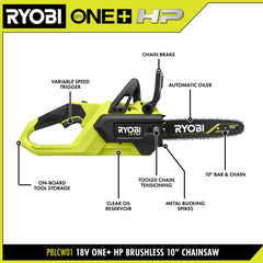 18V ONE+ HP Brushless 10” Chainsaw