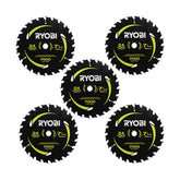 7-1/4" x 24T Carbide Teeth Thin Kerf Circular Saw Blade Set (5 Piece)