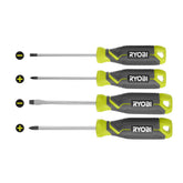 Screwdriver Set (4-Piece) with Cushion Grip Handles