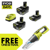18V ONE+ LITHIUM HIGH PERFORMANCE STARTER KIT WITH FREE 18V ONE+ WET/DRY HAND VACUUM
