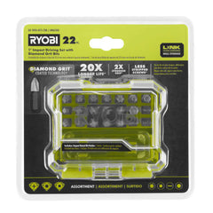 22 PC. 1" IMPACT DRIVING SET WITH DIAMOND GRIT BITS