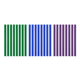 24 PC. MINI COOL COLOR GLUE STICKS