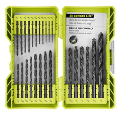 25 PC. ROUND SHANK BLACK OXIDE DRILL BIT SET