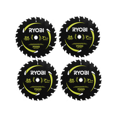 4 PC. 7-1/4" x 24T CARBIDE TEETH THIN KERF CIRCULAR SAW BLADE SET