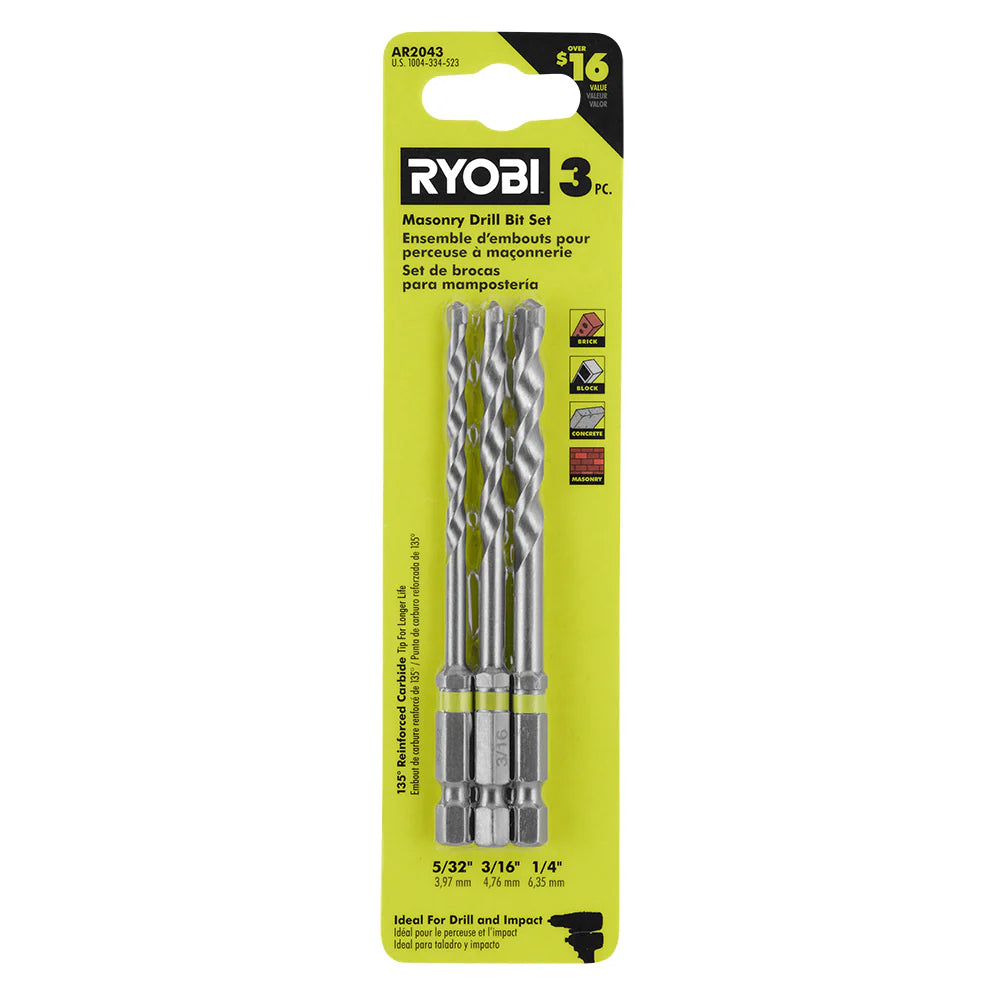 IMPACT RATED MASONRY DRILL BITS