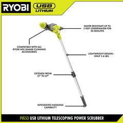 USB Lithium Telescoping Power Scrubber Kit
