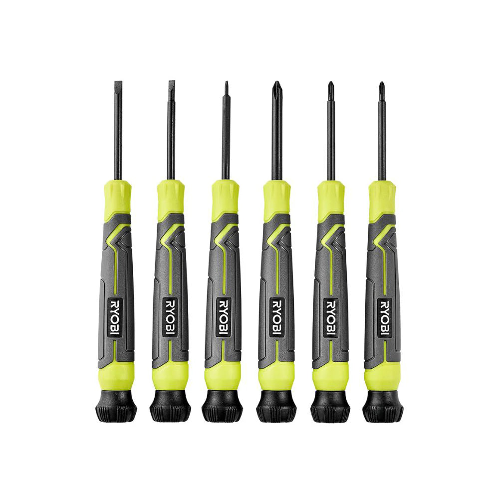 6-Piece Precision Screwdriver Set with Cushion Grip Handles