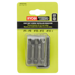 One-Way Screw Remover/Installer Set with Sleeve (3 PC.)