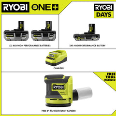 18V ONE+ LITHIUM HIGH PERFORMANCE STARTER KIT WITH FREE 18V ONE+ 5" RANDOM ORBIT SANDER