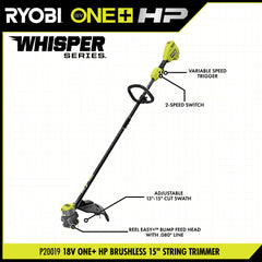 18V ONE+ HP Brushless 15” String Trimmer