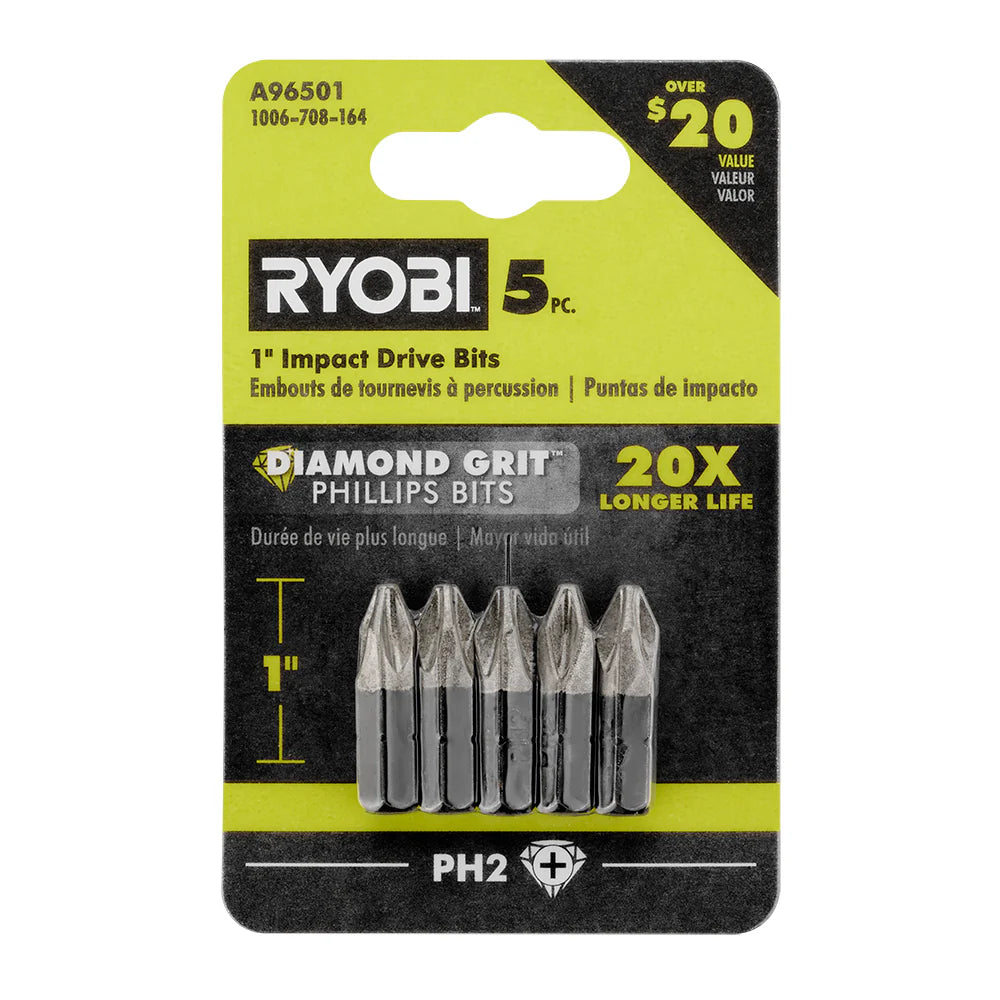 5 PC. 1” Diamond Grit Impact Drive Bits