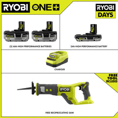 18V ONE+ LITHIUM HIGH PERFORMANCE STARTER KIT WITH FREE 18V ONE+ RECIPROCATING SAW
