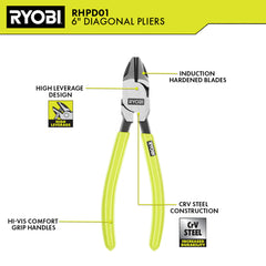 6" HIGH LEVERAGE DIAGONAL PLIER