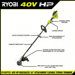 40V HP Brushless 16" Attachment Capable String Trimmer