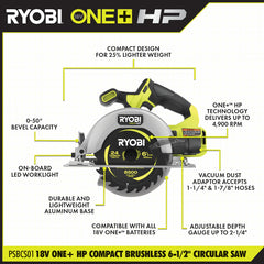 18V ONE+ HP COMPACT BRUSHLESS 6-1/2" CIRCULAR SAW KIT