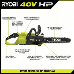 40V HP BRUSHLESS 14" CHAINSAW KIT