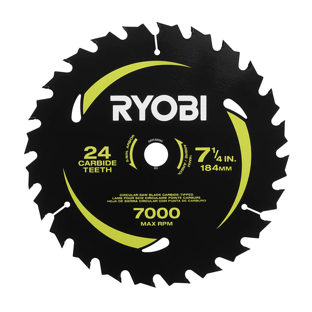 7-1/4" x 24T CARBIDE TEETH THIN KERF CIRCULAR SAW BLADE
