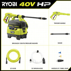 40V HP BRUSHLESS 1200 PSI 1.0 GPM PRESSURE WASHER