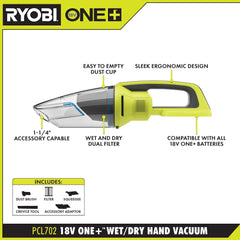 18V ONE+ 4Ah & 2Ah LITHIUM HIGH PERFORMANCE STARTER KIT WITH FREE 18V ONE+ WET/DRY HAND VACUUM