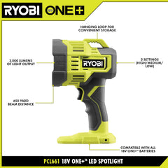 18V ONE+ LITHIUM HIGH PERFORMANCE STARTER KIT WITH FREE 18V ONE+ LED SPOTLIGHT