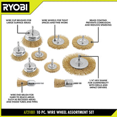 10 PC. Wire Wheel Assortment Set